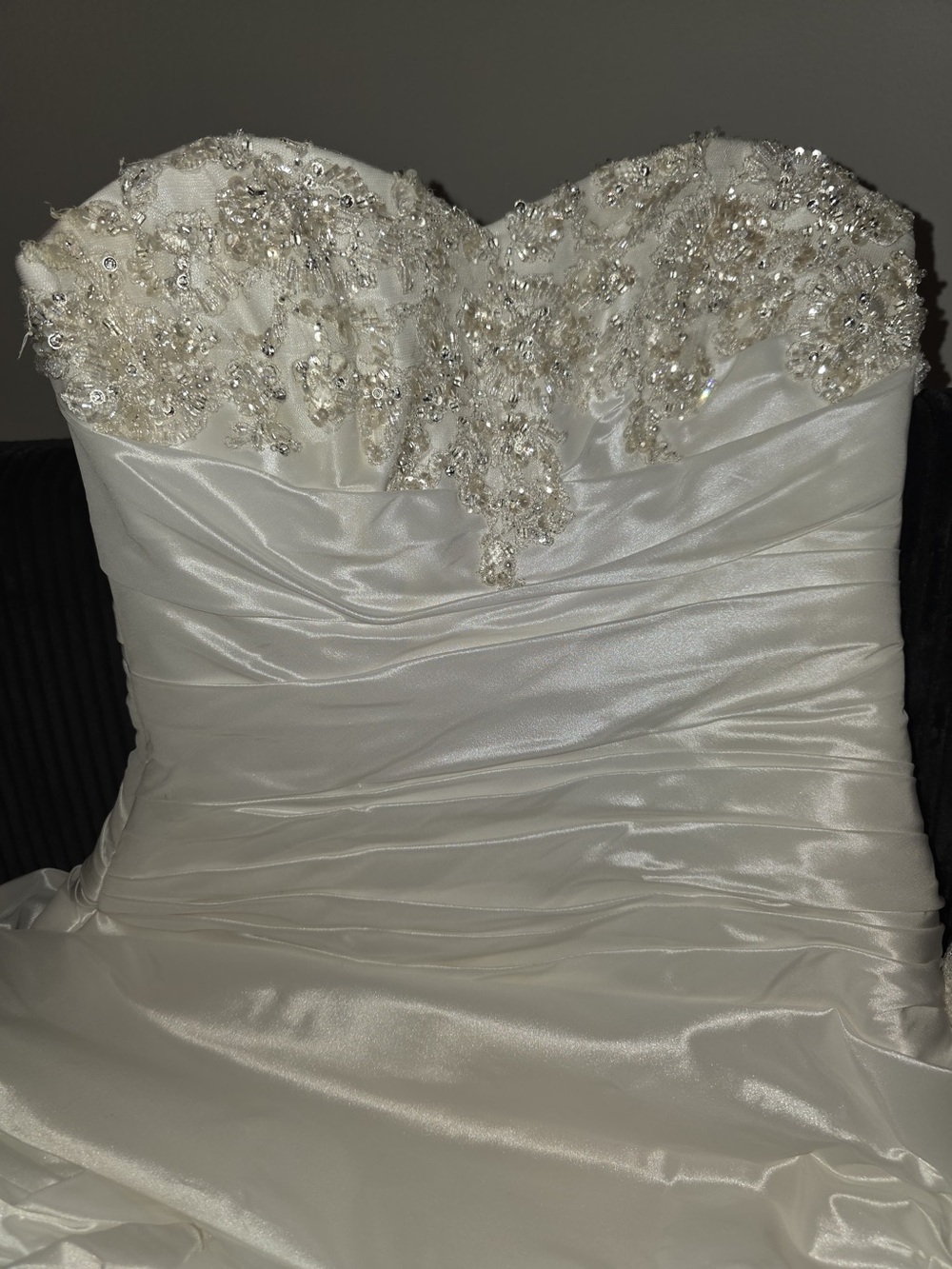 Maggie Sottero Sabelle White Bridal Wedding Gown Beaded Bodice dress gown 10 - Picture 12 of 15